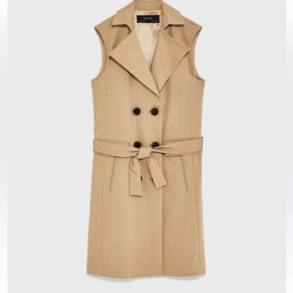 ZARA Double Breasted Waistcoat Dress L - Picture 1 of 10